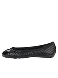 Brush Quilted Leather Ballet Flat